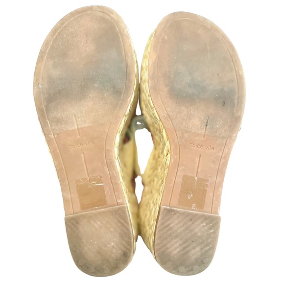 Dolce Vita Raffia Platform Wedge Sandals Size 7.5 - Picture 8 of 8